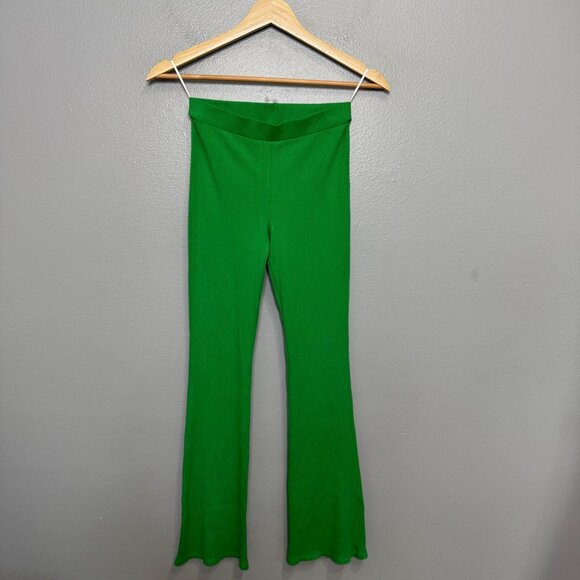 ALTAR'D STATE REVIVAL green rib knit flare pants size S - Picture 1 of 6